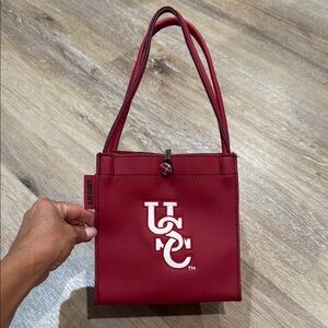 Alan Stuart Red Tote with Structured Design